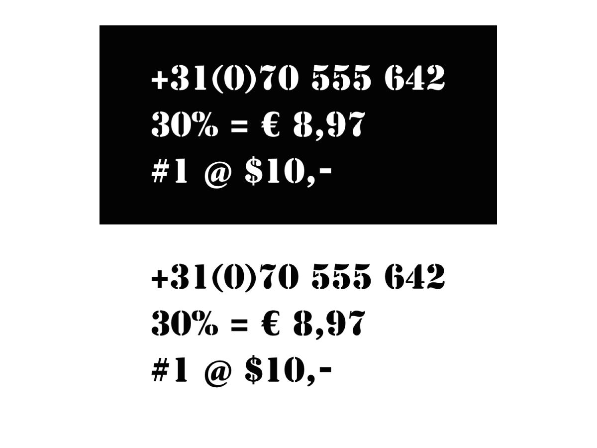 Cijfer Sjabloon Set 7cm 26st. - Serif - Afbeelding 3