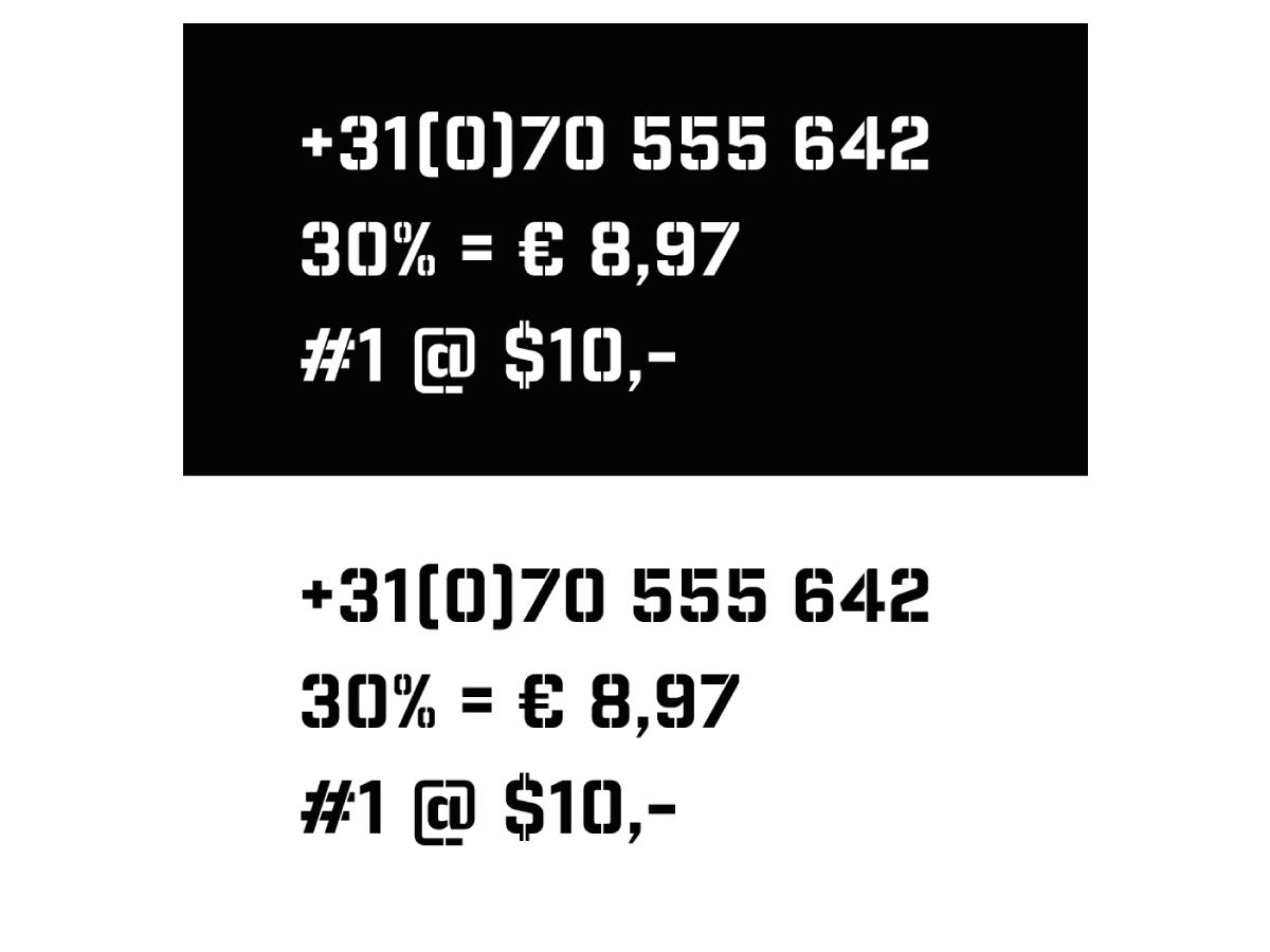 Cijfer Sjabloon Set 5cm 26st. - San Serif - Afbeelding 3