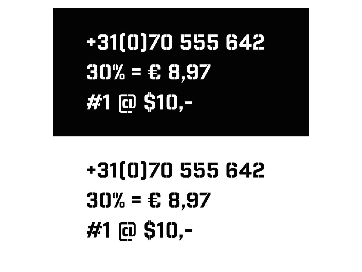Cijfer Sjabloon Set 7cm 26st. - San Serif - Afbeelding 3