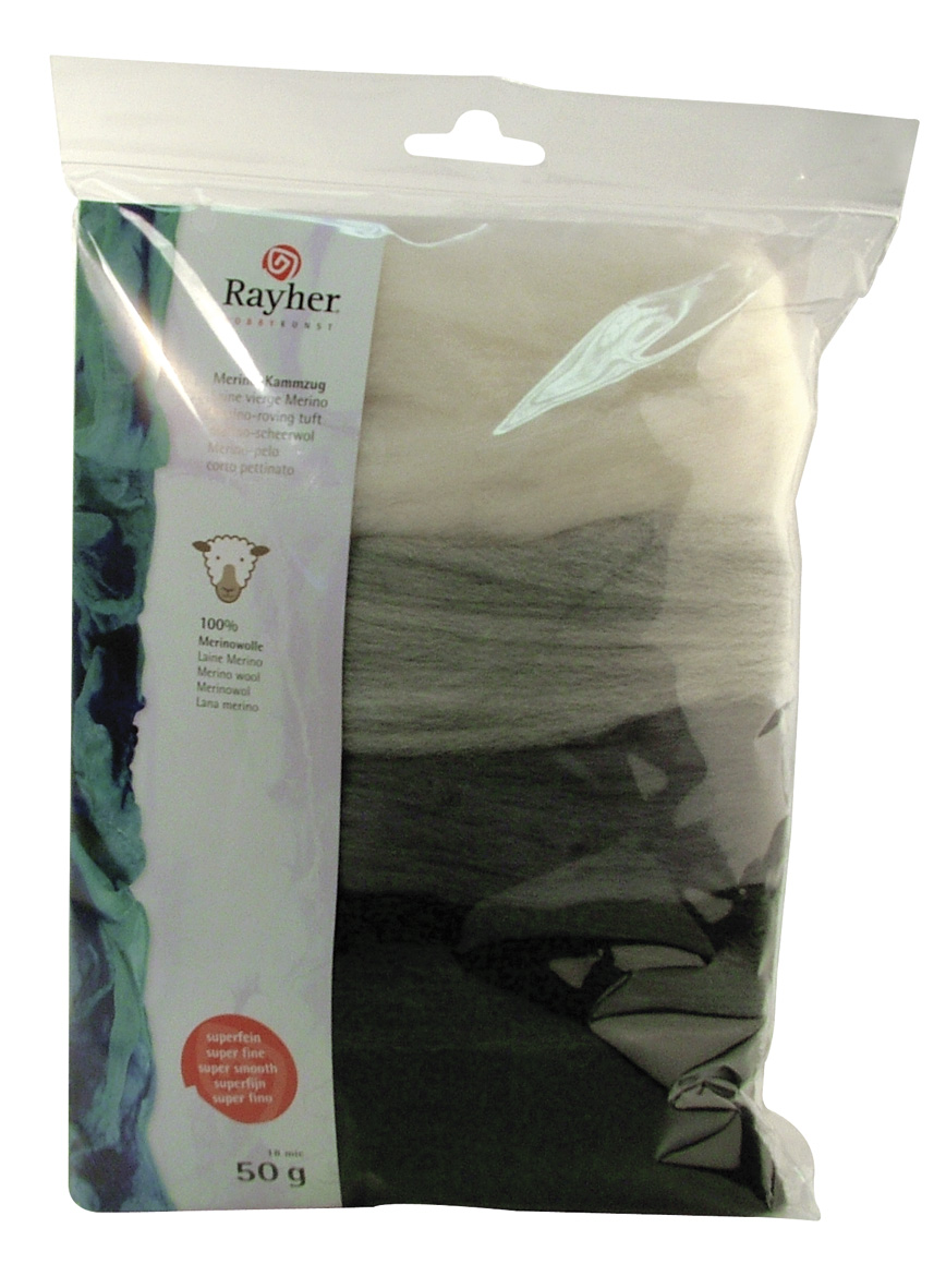 Merino Wol Superfijn Zw-Wit-Gr-tint - Afbeelding 2