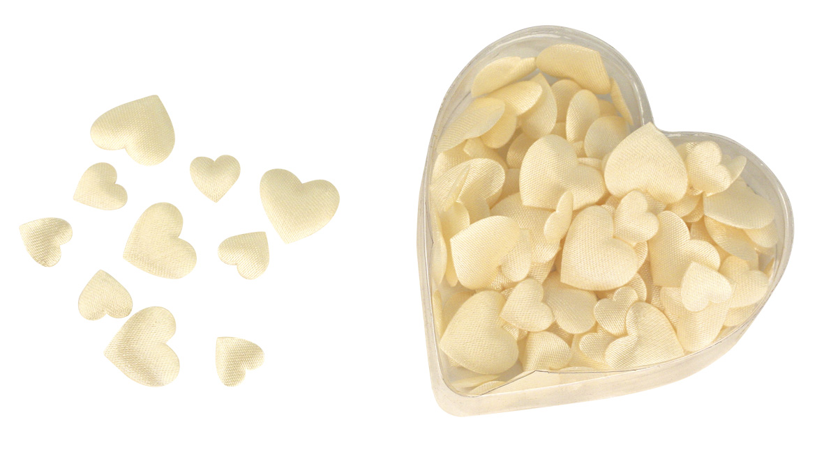 Strooihartjes Creme satijn