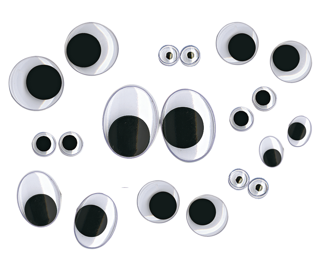 Opplakbare wiebelogen Assorti 100st