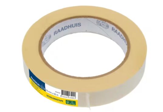 Raadhuis Schilderstape 19 mm x 50 m – Universele Papieren Afplaktape
