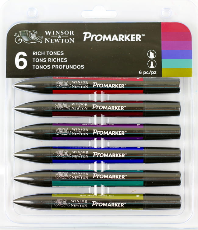 Winsor & Newton Promarker Set 6 Stuks Rich Tones