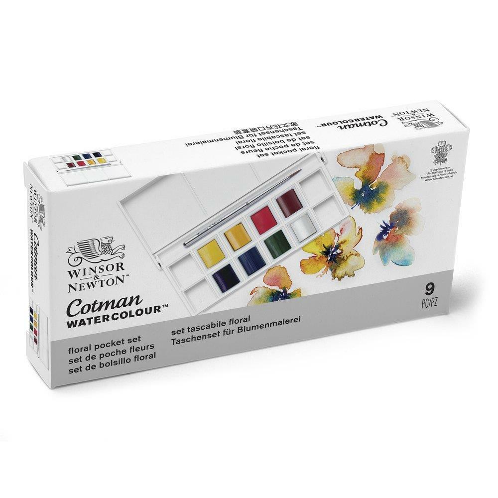 Winsor & Newton Cotman Watercolour Floral Aquarelverf Set 9-Delig