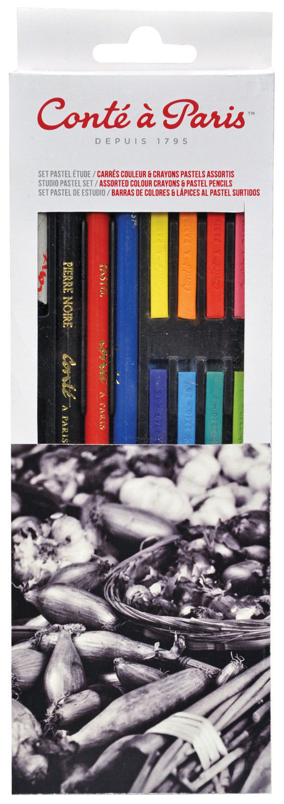 Conté à Paris Pastel Studio Set – 12 Krijtjes & 3 Potloden