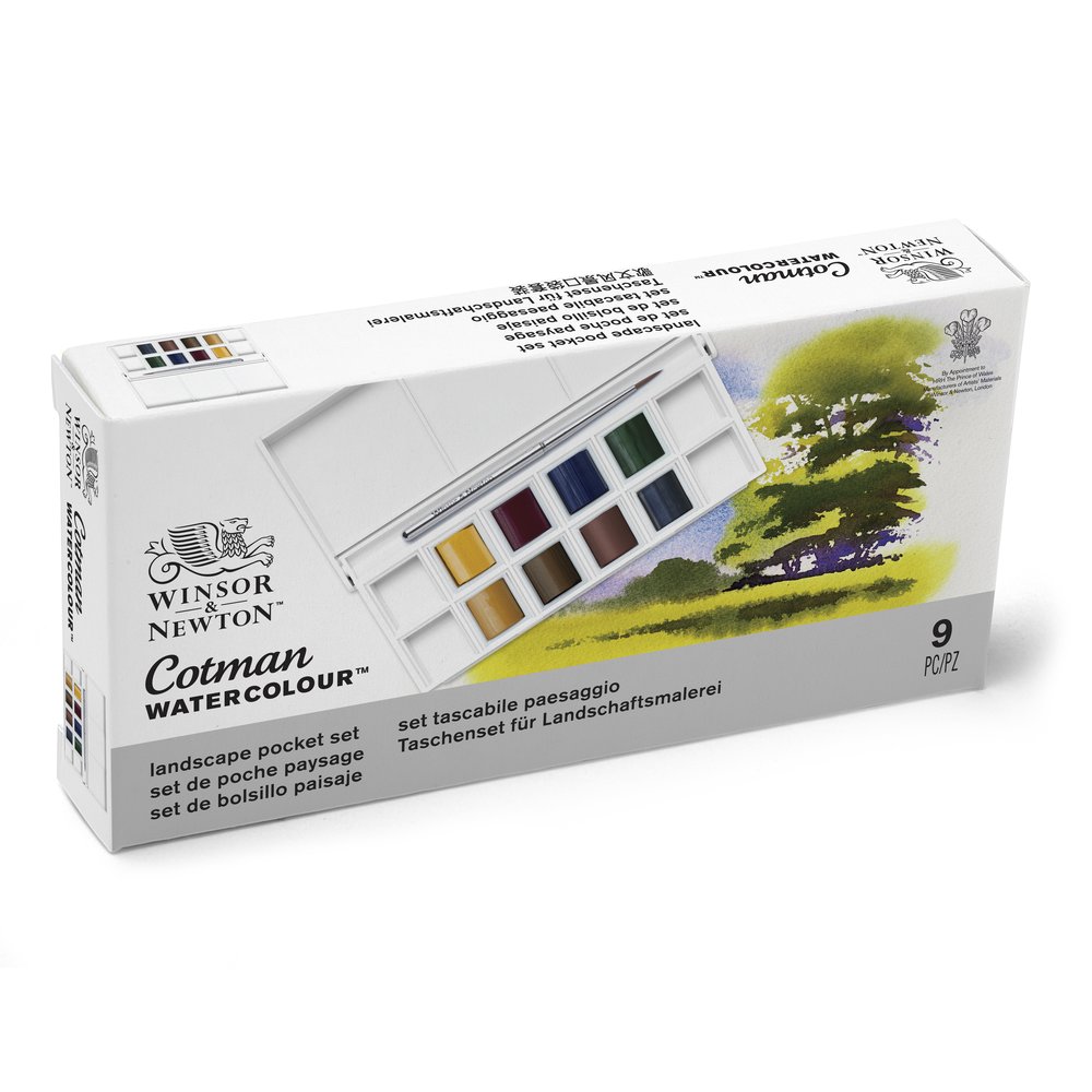 Winsor & Newton Cotman Watercolour Landscape Aquarelverf Set 9-Delig