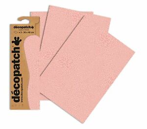 Décopatch Papier 3 Vellen Bloemblad Patroon Blushroze 30x40cm - Afbeelding 2