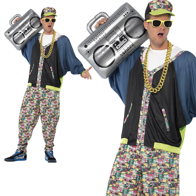 80's Hip Hop Kostuums Jasje, Broek en Pet. One Size