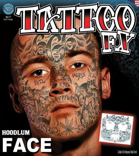 Plak Tattoo Set Gezichtstattoos 3-Delig