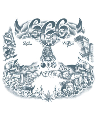 Plak Tattoo Set Gezichtstattoos 3-Delig - Afbeelding 2