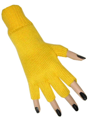 Vingerloze Handschoen Geel
