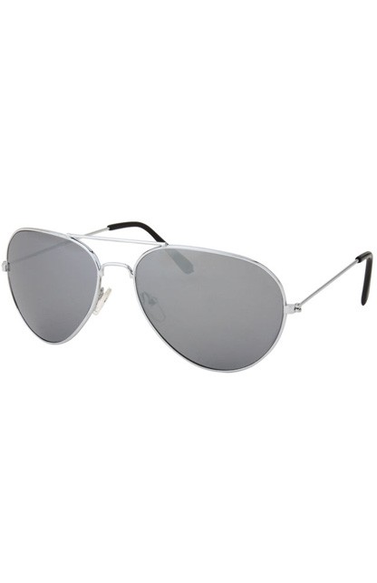 Pilotenbril zilver met spiegelglas