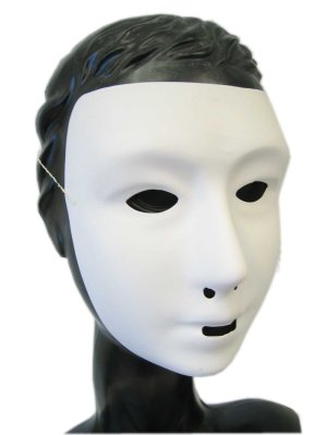 Grimeermasker Wit Kalklaag