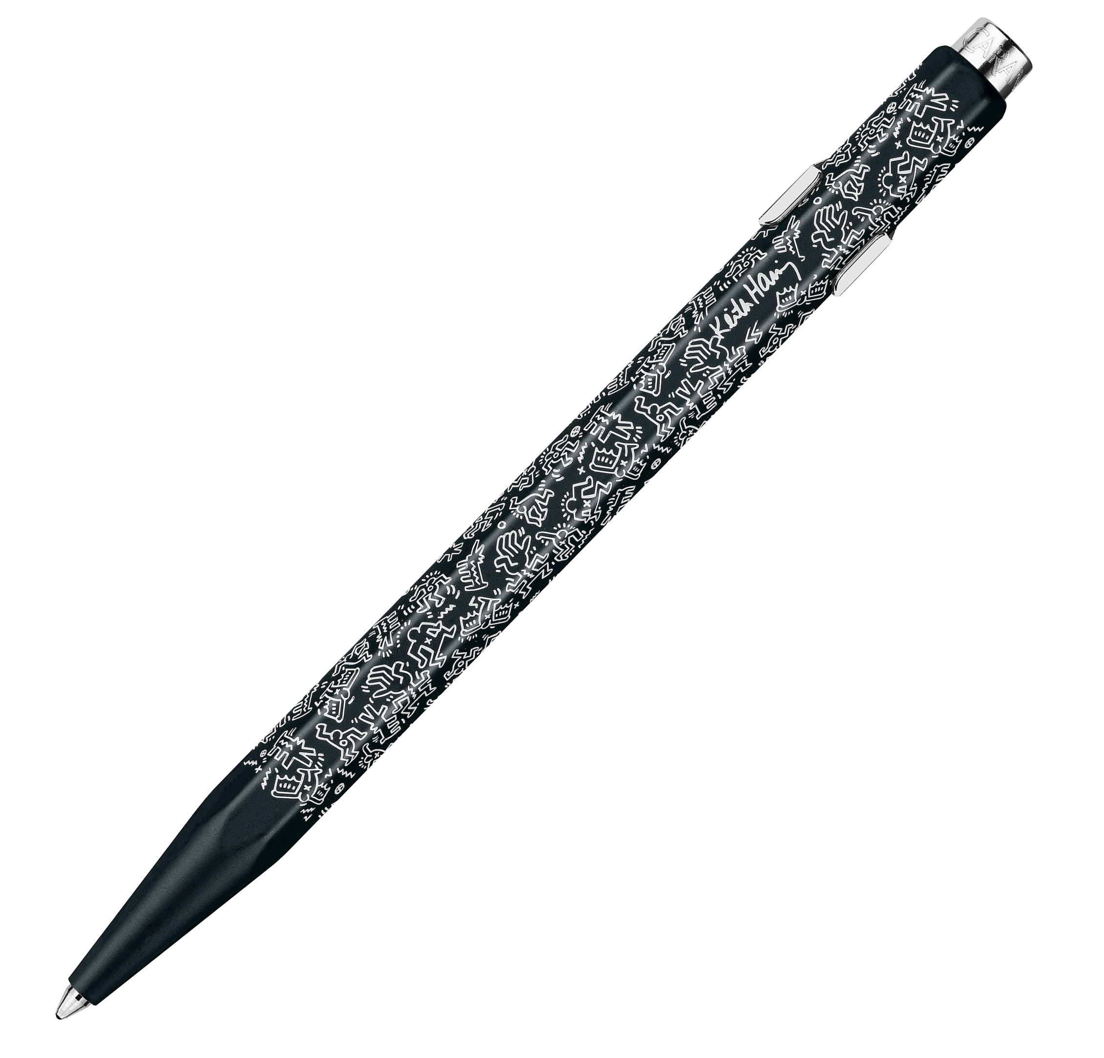 Caran d'Ache Genève Keith Haring Speciale Editie Metalen Balpen 849 Zwart - Afbeelding 2