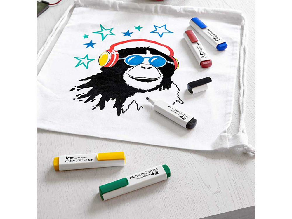 Faber Castell Textielstiften - keuze uit 11 kleuren - Afbeelding 3