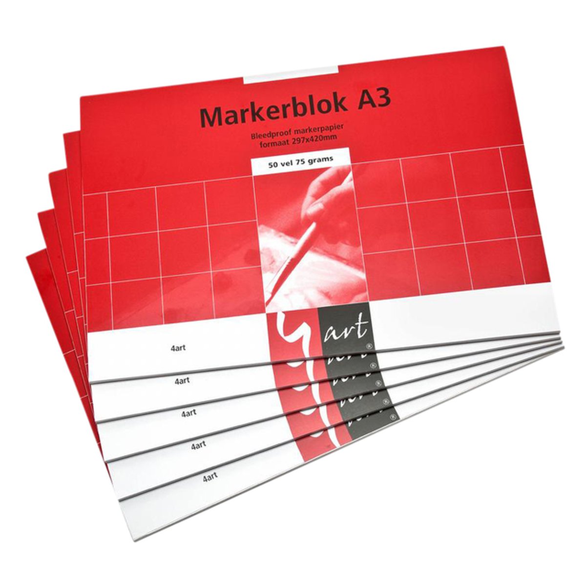 4art markerblok 75g A3 50v    