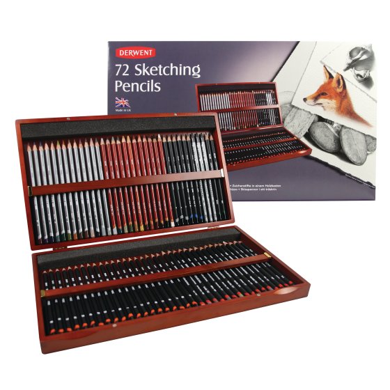 Derwent Sketching Wooden Box (72)