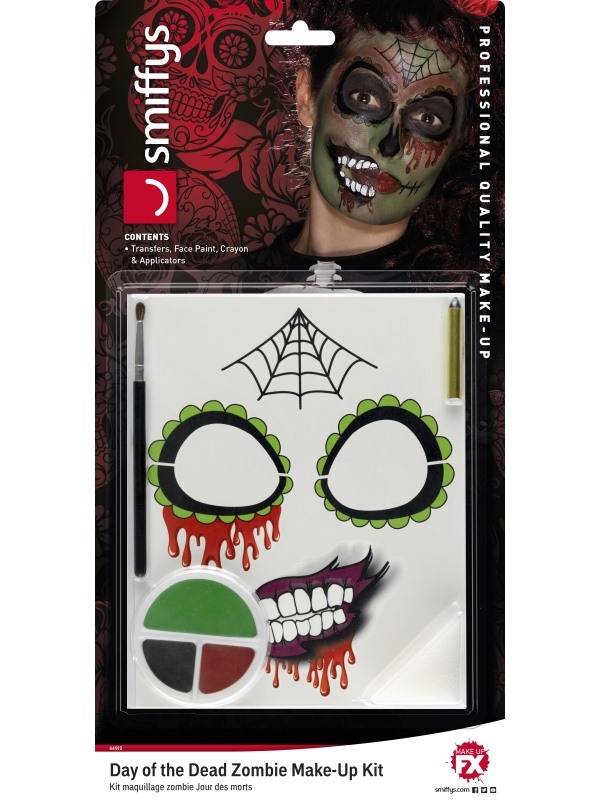 Day of the Dead Zombie Make-Up Set, stap voor stap uitleg! - Afbeelding 7