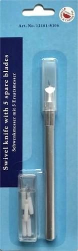 Swivel Snijmes Met Draaikop incl. 5 Reserve Mesjes, Aluminium