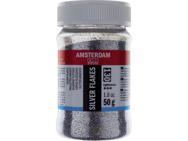 Amsterdam Zilver Flakes 50 G 130 Pot 75 ml