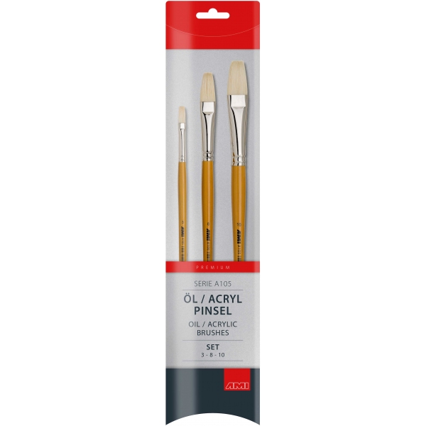 Ami Olie en Acrylverf-penselen Set A105