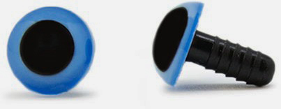 Veiligheidsogen Blauw Kunststof - keuze uit 3 maten
