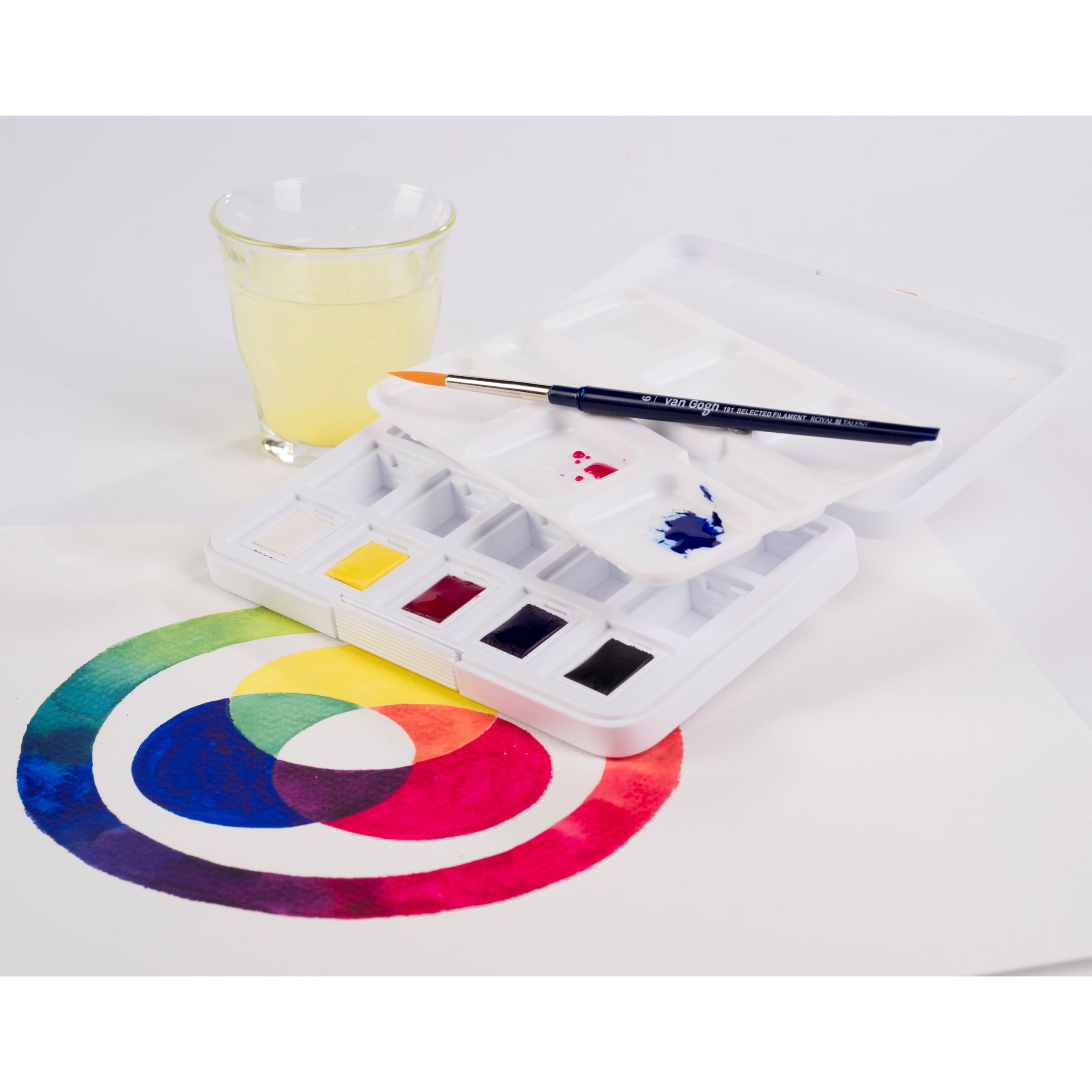 Van Gogh Aquarelverf pocket box primaire mengset | 5 halve napjes + 7 lege plekken - Afbeelding 3