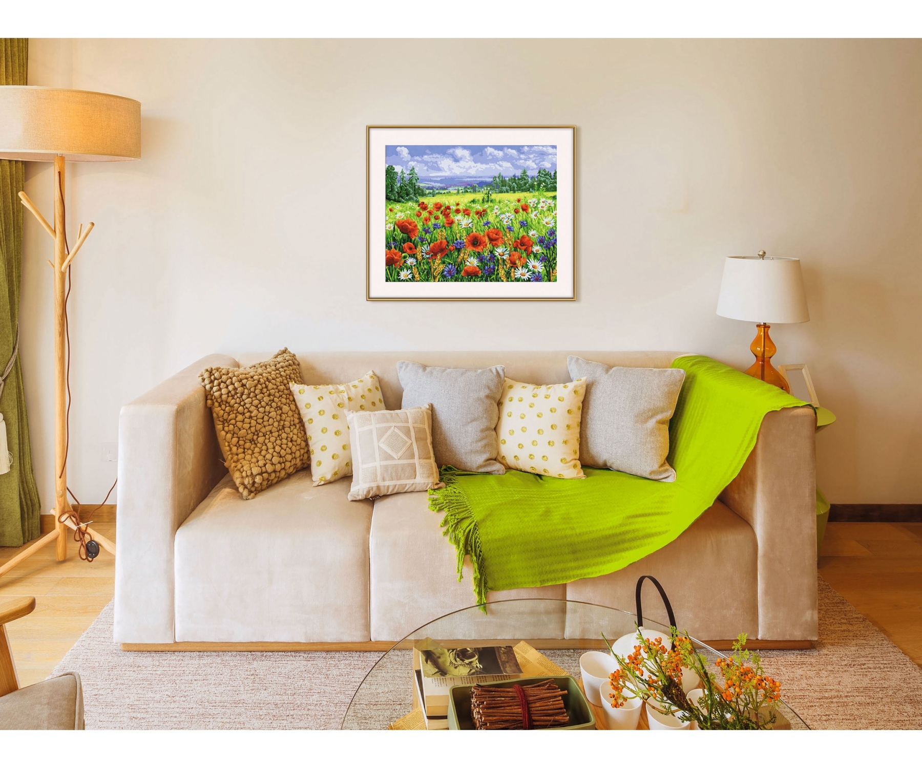 Schilderen Op Nummer 40x50cm Bloemenveld - Afbeelding 1