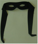 Oogmasker Zorro met band zwart