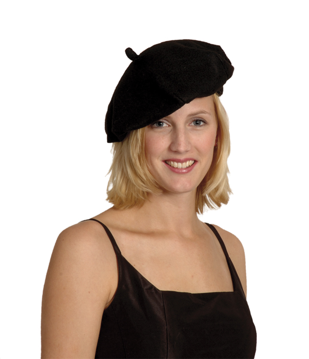Franse baret zwart - Afbeelding 1