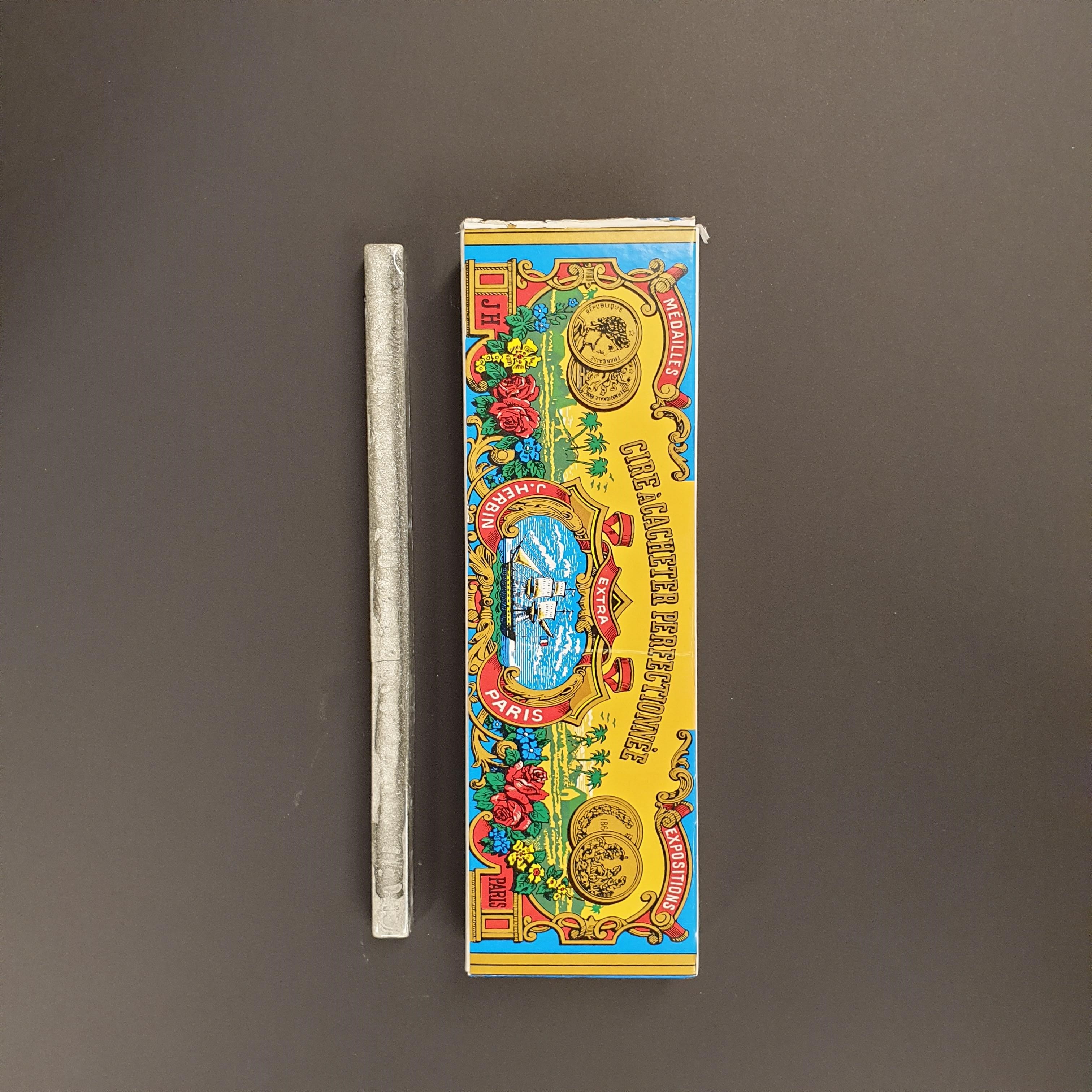 zegellak 21 cm 10 staven, zilver j.Herbin
