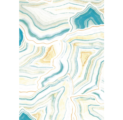 Décopatch Papier 3 Vellen Marmer Blauw/Wit/Bruin 30x40cm - Afbeelding 2