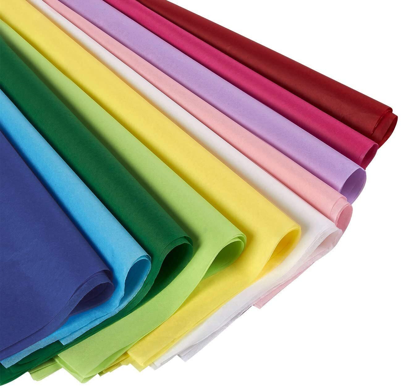 Zijdepapier 18gr. 50x70cm 5vel – keuze uit 14 kleuren