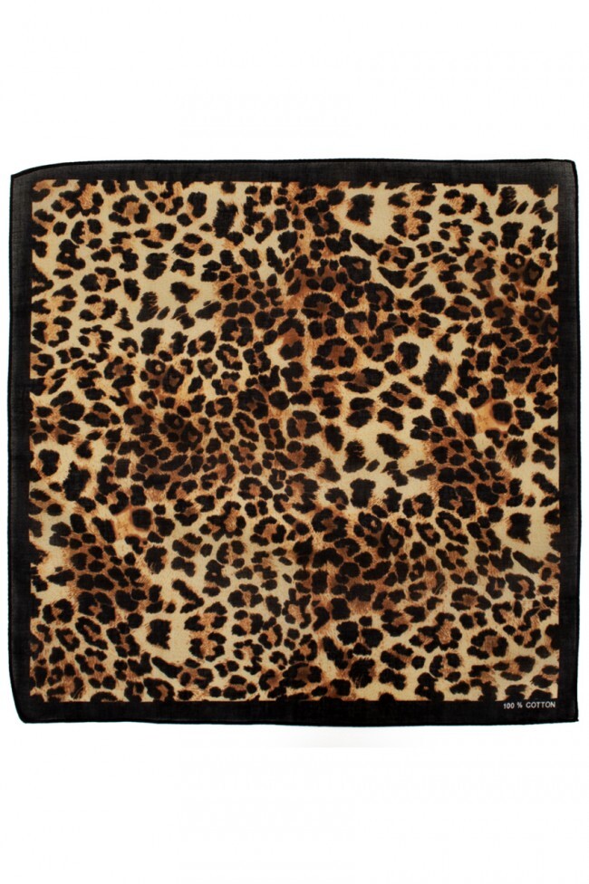 Zakdoek Panter print 53 x 53 cm